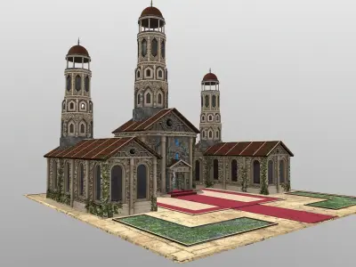 Hall of Fame Low-poly 3D model