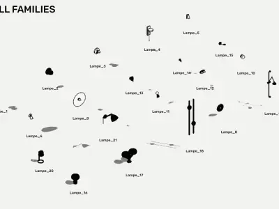 Wall lights - Pack of revit families 3D model