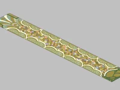 Disney main city - ground surface 01 3D model