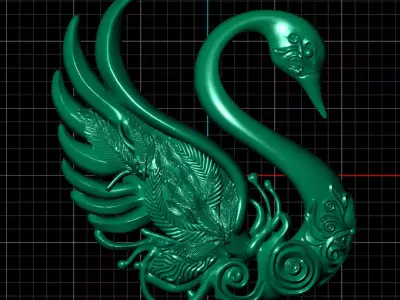 The Swan 3D print model