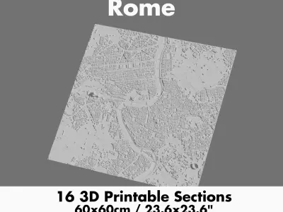Rome 3D Printing stl file 3D Model of Rome 3D print model