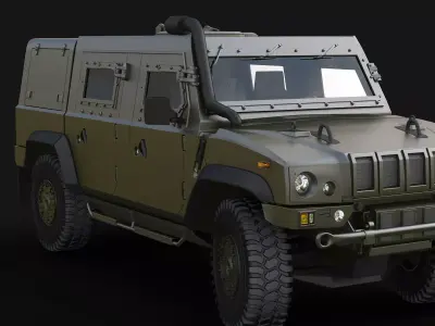 LMV Long Armored 3D model