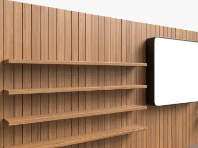 Booth Stand Kiosk without Roof 3D model