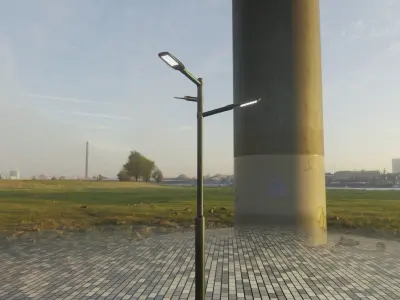 Street Light 12 version 5 3m with pole 3 Low-poly 3D model