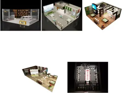 Booth Exhibition Stand G27  3D Model Pack