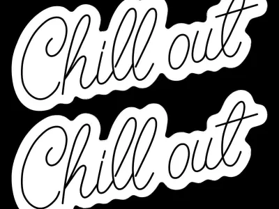 Chill Out Neon Sign 3D model
