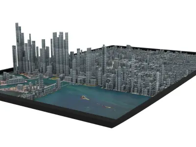 City of Miami Low-poly 3D model