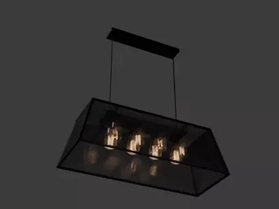 Dining Area Ceiling Glass Pendant Light  Free 3D model