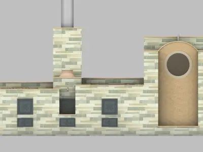 Cast iron door for oven chugunnaya dver dlya duxov  chugun eshik 3D model