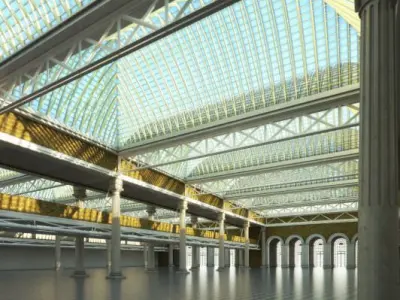 Empty Spacious Hall 3D model
