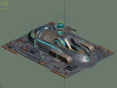 Sci Fi Building-Government Center 01 3D model