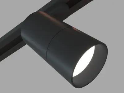 Rigged Lowpoly Led Track Spot With Photometric  Light Low-poly 3D model