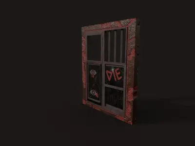 Gothic Ambiance Mega Bundle Walls Roof Cursed Door 3D Models Low-poly 3D model