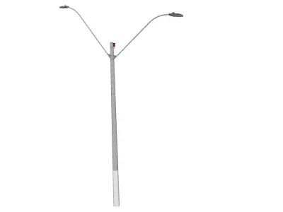 Concrete Lamp Post - Light Pole - Light Post - Street Light 51 3D model