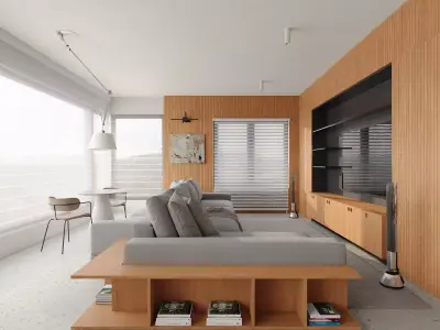 Industrial Living Interior scene 3D model