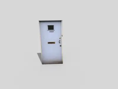 low poly door mailbox Low-poly 3D model