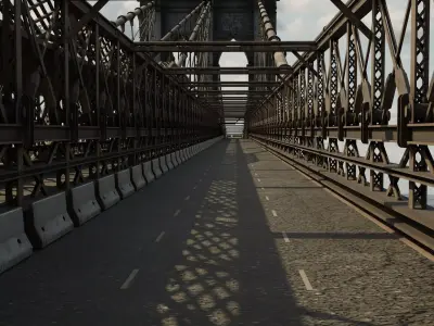 Brooklyn Bridge  new york Low-poly 3D model