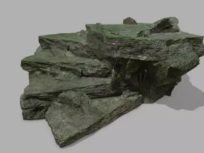 Stair rock Low-poly 3D model