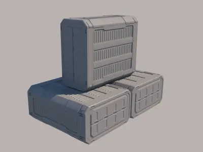 Sci-fi Container 3D model
