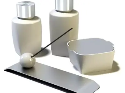 Bathroom   Shampoo Soap Set 3D model