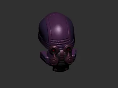 helmet high poly sculpt 3d printable ver 7 3D model 3D model 161