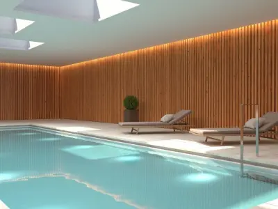 Swimming Pool Scene 3D model purchase