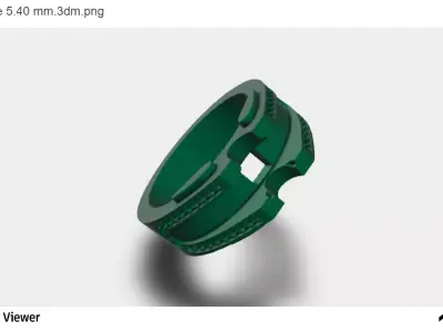 Men Ring With Diamond Cut Center 3D print model