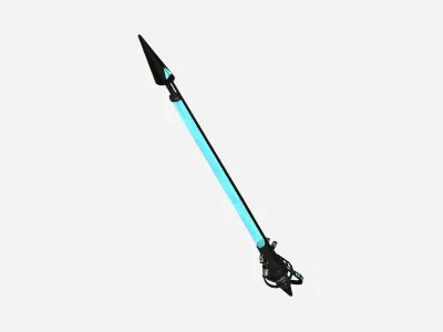 SciFi War Lance A01 Black Blue - Sci Fi Weapon Design Low-poly 3D model