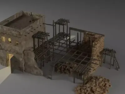 Afghan house 2 Free 3D model