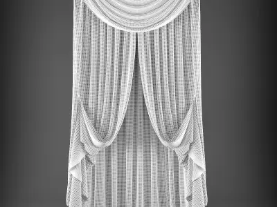 Curtain Low-poly 3D model