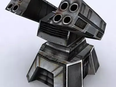 3DRT - Sci-Fi Forces - AA Gun 3  Low-poly 3D model