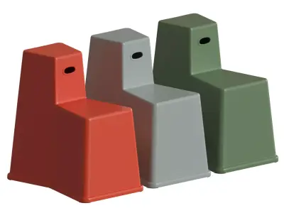 Stool-Tool styrofoam stools - 3D model