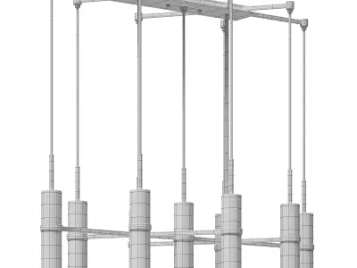 Xavier Linear Island Pendant By Troy Lighting 3D model