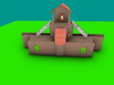 Antiq house Low-poly 3D model