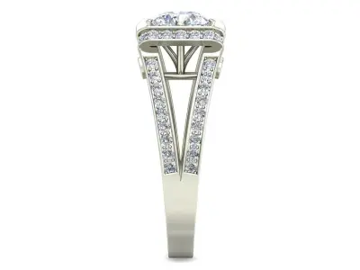 Women Wedding Engagement Two Band Ring 3D print model