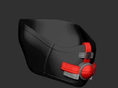 gas mask helmet scifi high poly sculpt 3D model 3D model