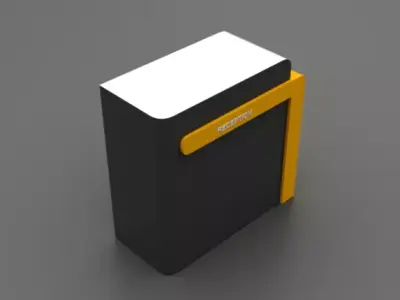 Modern counter Free low-poly 3D model