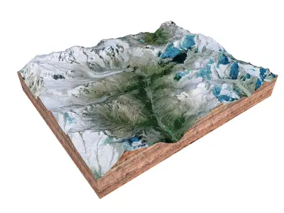 Zermatt Alps Switzerland 3D model