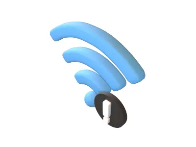 Wifi Problem Symbol v1 015 Low-poly 3D model