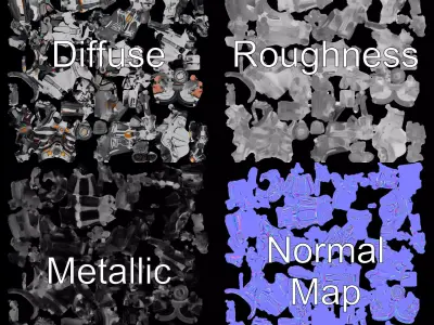 Guardian Exosuit model pack Low-poly 3D model