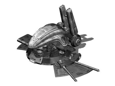 Space Station - Ground Functional Objects 01 3D model
