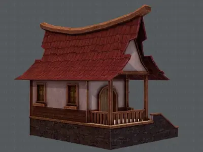House Cartoon V07 Low-poly 3D model