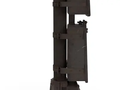 Train Traffic Light 10 3D model