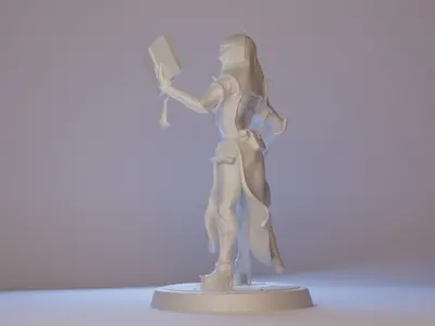 Printable Priestess miniature v2 3D print model
