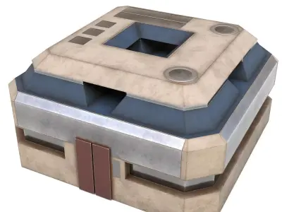 Sci Fi Base - Game Ready - VR AR Low-poly 3D model