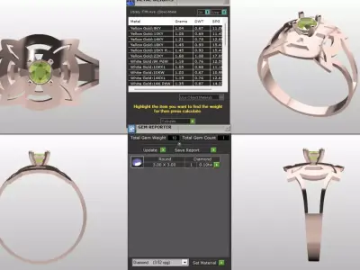 Architectural Geometric Solitaire Ring File Item 33 Free 3D print model