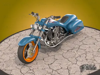Motorcycle 01 Low-poly 3D model