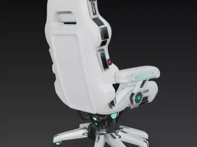 Futuristic Sci-fi Chair Low-poly 3D model purchase