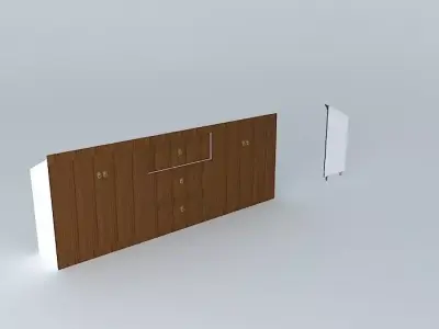 Furniture wooden cabinet 3D model