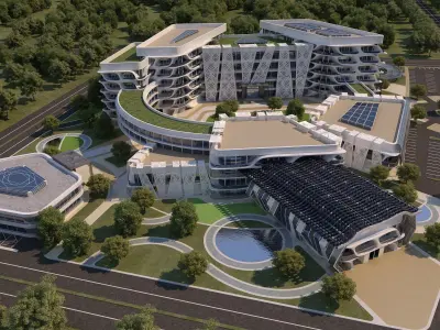 0062 - Hospital - Medical Building - 2Ds Plans - 3Ds Files 3D model